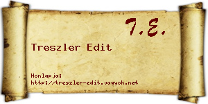 Treszler Edit névjegykártya